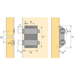 Magnétique à Pression D2/ GP9 - Hettich -Fispool Magasin 5659705 2
