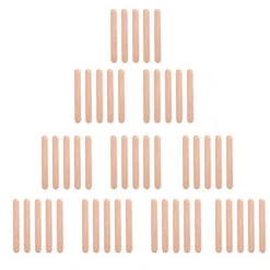 Lot De 50 Tourillons Cheville En Bois Massif Pour Bricolage Et Travail Du Bois - 5x30mm