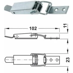 Fermeture Fermoir à Levier Crochet Tenseur 102mm Grenouillère Rigide Attache Rapide Pour Meuble Table à Chassis Rallonge -Fispool Magasin 56802115 2