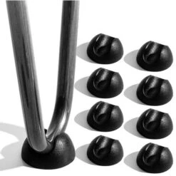 Lot De 8 Protection Pour Pied De Chaise Jambes En Épingle à Cheveux Noir