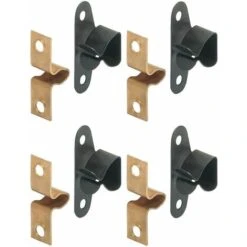 4x Loqueteau à Ressort Aspect Bronze Et Doré Loquet Fermeture Meuble Porte Placard étagère Cuisine Salle De Bain