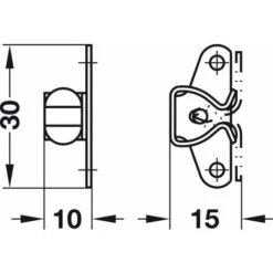 4x Loqueteau à Ressort Aspect Bronze Et Doré Loquet Fermeture Meuble Porte Placard étagère Cuisine Salle De Bain -Fispool Magasin 57598992 3