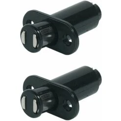 2x Loqueteau Magnétique à Aimant Rond Noir Pour Porte En Verre Placard étagère Vitrine Meuble Tv Télé