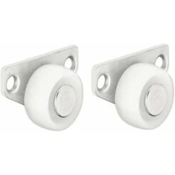 2x Roulette De Lit Rigide Lisse 30mm Charge 40kg Meuble étagère Armoire Lit Gigogne Acier Plastique