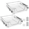Skecten® 2 X Tiroir Télescopique Tiroir De Cuisine Tiroir Coulissant Pour Placard 46 Cm
