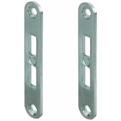 2x Ferrure D'assemblage Gâche Pour Verrou à Mortaiser Acier 90mm Meuble Bois Fixation