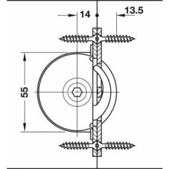 2x Ferrure D'assemblage Gâche Pour Verrou à Mortaiser Acier 90mm Meuble Bois Fixation -Fispool Magasin 59257416 3