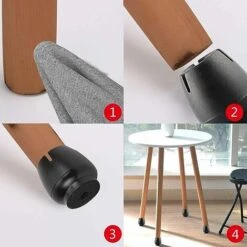 GU.B/bon Protection Pied De Chaise, 32 Pièces Table Antidérapant Caoutchouc De Chaise Pieds Anti-Scratches Feet Pads Protecteur Avec Feutre Protecteur Caoutchouc Chaise Casquettes (12-16mm) -Fispool Magasin 59477859 3
