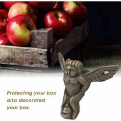 Déstockage Pieds De Boîte - 4pcs Petit Angle Forme Bijoux Coffre En Bois Boîte Décoratif Antique Pieds Jambe Coin Protecteur Pieds Pour Boite Pied Pour Boite Coin De Coffre Coin Coffre -Fispool Magasin 59799903 5