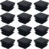 Déstockage 40 Pièces Bouchon En Plastique Carré 20mm X 20mm Noir Bouchon Pour Tuyau Carré Insert Tuyau Carré Embout Capuchon En Plastique Pour Pieds De Meuble Armoire Étagère Chaise Jambes