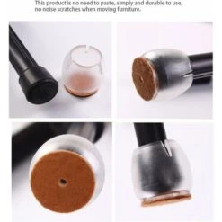 Déstockage 16 Pièces Chaise Casquettes 25-29mm Patins Pour Meubles Silicone Protection Plaquettes De Pieds De Meubles Chaise Jambe Caches Housse De Table Rayures Protecteurs De Sol Pour Pieds Ronds -Fispool Magasin 59800345 4