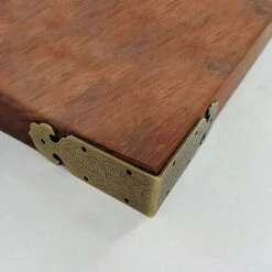 Déstockage Lot De 4 Protections D'angle Décoratives En Laiton Vieilli Pour Meubles De Style Vintage -Fispool Magasin 59800358 5