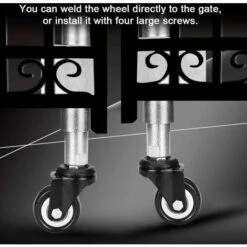 Roulette à Suspension Pour Portail 2 Roulette Pivotante à Ressort Capacité De Charge De 60kg Roue De Tige De Porte Pour Meuble Chariot Garage Portail -Fispool Magasin 59800932 3