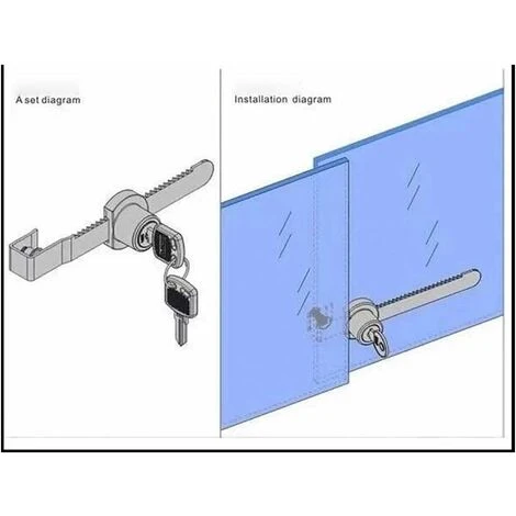 DENUOTOP Verrous 3 Pièces Terrarium Vitrine Coulissante En Verre Serrure De Porte, Verrous De Porte Coulissante En Verre, Serrures à Came, Boite Aux Lettres Tiroir Placard Serrure Avec 6 Clés, Alliag 6 DENUOTOP Verrous 3 Pièces Terrarium Vitrine Coulissante En Verre Serrure De Porte, Verrous De Porte Coulissante En Verre, Serrures à Came, Boite Aux Lettres Tiroir Placard Serrure Avec 6 Clés, Alliag – Image 4