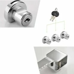 DENUOTOP Verrous 3 Pièces Terrarium Vitrine Coulissante En Verre Serrure De Porte, Verrous De Porte Coulissante En Verre, Serrures à Came, Boite Aux Lettres Tiroir Placard Serrure Avec 6 Clés, Alliag 11 DENUOTOP Verrous 3 Pièces Terrarium Vitrine Coulissante En Verre Serrure De Porte, Verrous De Porte Coulissante En Verre, Serrures à Came, Boite Aux Lettres Tiroir Placard Serrure Avec 6 Clés, Alliag -Fispool Magasin 60004257 5