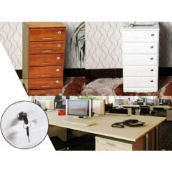 DENUOTOP Verrous Serrure Batteuse Cylindre, Verrou De Porte Pour Armoire, Serrure Batteuse A Came Barillet Pour Boite Aux Lettres Tiroir -30mm -Fispool Magasin 60004258 4