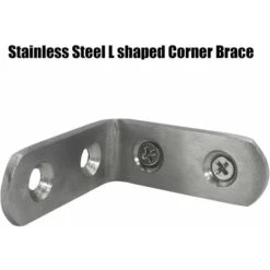 DENUOTOP 8Pcs Équerre Angle Inox Support Équerre/Fixation Équerre/Equerre D'angle/Angle Droit Support/Supports Angulaires Droits/Supports à Angle Droit De 90 Degrés / 50mm 50mm Livré -Fispool Magasin 60297520 4