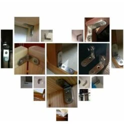 DENUOTOP 8Pcs Équerre Angle Inox Support Équerre/Fixation Équerre/Equerre D'angle/Angle Droit Support/Supports Angulaires Droits/Supports à Angle Droit De 90 Degrés / 50mm 50mm Livré -Fispool Magasin 60297520 5