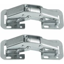 2x Charnière De Porte 90° Avec Fermeture Automatique Meuble Placard étagère Cuisine