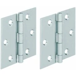 2x Charnière Plate Carré Acier 60x60mm Meuble Bois Porte Placard étagère Cuisine