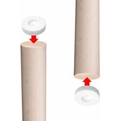 8x Patin Glisseur Blanc Pied Meuble Plastique 40 X 10 Mm M8 Rondelle à Visser Universel -Fispool Magasin 60552147 3