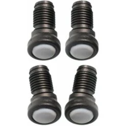 4x Embout Rentrant Pied Rond Orientable Base De Glissement 25mm En Téflon PTFE, Diamètre Extérieur Tube 20mm