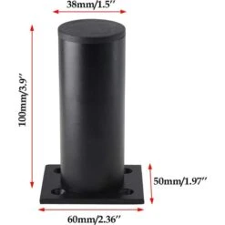Lot De 4 Pieds De Meubles De 10,2 Cm, Pieds De Meuble Réglables En Alliage D'aluminium, Pied De Support De Canapé Rond En Métal, Pieds Réglables Pour Cuisine, Table, Armoire, étagères, Diamètre De 3,8 -Fispool Magasin 60576043 3