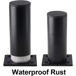 Lot De 4 Pieds De Meubles De 10,2 Cm, Pieds De Meuble Réglables En Alliage D'aluminium, Pied De Support De Canapé Rond En Métal, Pieds Réglables Pour Cuisine, Table, Armoire, étagères, Diamètre De 3,8 -Fispool Magasin 60576043 4