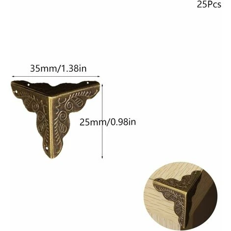 Déstockage 25pcs Coin En Bronze Antique,Style Alliage Meubles Décoratifs(Bronze) 4 Déstockage 25pcs Coin En Bronze Antique,Style Alliage Meubles Décoratifs(Bronze) – Image 2