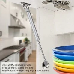 Vérins à Gaz 200N/20kg Hydraulique Ressort Charnières Amortisseurs à Gaz Avec Vis Pour Levage De Porte Armoire Meuble Cuisine Amortisseur Charniè Lot De 2 (Argent) 9 Vérins à Gaz 200N/20kg Hydraulique Ressort Charnières Amortisseurs à Gaz Avec Vis Pour Levage De Porte Armoire Meuble Cuisine Amortisseur Charniè Lot De 2 (Argent) -Fispool Magasin 60747470 3