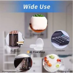 Patin Silicone, Anti-Bruit Butées Patins De Protection Caoutchouc Auto-Adhésif Tampon Transparent Pieds Antidérapant Pour Porte Placard, Cuisine, Salle De Bain, Bureau 7 Tailles -Fispool Magasin 60995501 4