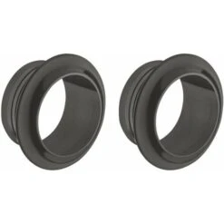 2x Rosace Ronde épaisseur 16mm Pour Serrure Espagnolette à Appliquer Push-lock, Marron Foncé