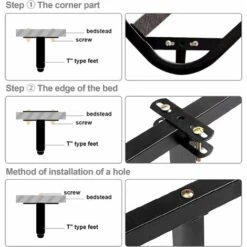 Pieds De Lit Réglables En Métal Pour Meubles Rétractables Noir Pieds De Support De Lit Robustes Rétractables Avec Pièces(20-35CM) 10 Pieds De Lit Réglables En Métal Pour Meubles Rétractables Noir Pieds De Support De Lit Robustes Rétractables Avec Pièces(20-35CM) -Fispool Magasin 61333857 4