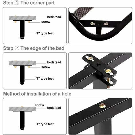 Pieds De Lit Réglables En Métal Pour Meubles Rétractables Noir Pieds De Support De Lit Robustes Rétractables Avec Pièces(20-35CM) 6 Pieds De Lit Réglables En Métal Pour Meubles Rétractables Noir Pieds De Support De Lit Robustes Rétractables Avec Pièces(20-35CM) – Image 4