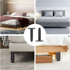 Pieds De Lit Réglables En Métal Pour Meubles Rétractables Noir Pieds De Support De Lit Robustes Rétractables Avec Pièces(20-35CM) 11 Pieds De Lit Réglables En Métal Pour Meubles Rétractables Noir Pieds De Support De Lit Robustes Rétractables Avec Pièces(20-35CM) -Fispool Magasin 61333857 5