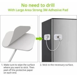 4pcs Restricteurs De Fenêtre De Sécurité Serrure De Porte Du Réfrigérateur Avec Clés Sécurité Adhésive Du Congélateur Verrou De Fenêtre Sécurité De Enfants Pour Tiroir Four Lave-Linge Placard -Fispool Magasin 61355845 4