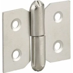 Paumelle De Meuble à Nœud Roulé Acier Nickelé Thirard - Droite