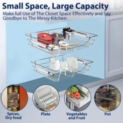 Randaco 4X Tiroir De Cuisine Télescopique D’Armoire De Cuisine Argent 30CM 10 Randaco 4X Tiroir De Cuisine Télescopique D’Armoire De Cuisine Argent 30CM -Fispool Magasin 63762588 4