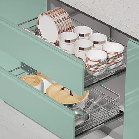 Randaco 4X Tiroir De Cuisine Télescopique D’Armoire De Cuisine Argent 30CM 7 Randaco 4X Tiroir De Cuisine Télescopique D’Armoire De Cuisine Argent 30CM – Image 5