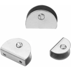 4Pcs Pince à Verre Pince Support En Alliage De Zinc Fixations Réglable Support Pour Le Verre Ou Le Bois De 8 - 10 Mm D'épaisseur Argent，Fonepro -Fispool Magasin 64087322 3