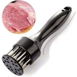 Aiguille Attendrisseur De Viande Marteau à Bifteck Manuel Pour Attendrir Le Bifteck De Porc Et De Volaille Dans La Cuisine，Silencieux Et Sans éclaboussures(Noir)