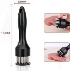 Aiguille Attendrisseur De Viande Marteau à Bifteck Manuel Pour Attendrir Le Bifteck De Porc Et De Volaille Dans La Cuisine，Silencieux Et Sans éclaboussures(Noir) -Fispool Magasin 64344331 3