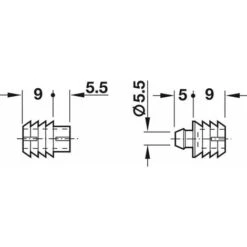 10x Ferrure D'assemblage Démontable à Pression à Enfoncer Pour Profondeur De Perçage 15/10mm Meuble Bois Placard étagère -Fispool Magasin 64441637 3