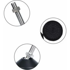 MINKUROW 4 Pièces Pied Reglable M8x50 Vis De Réglage Pour Meuble Pieds De Meuble Ajustables Pieds Réglables Universels En Silicone Pied Reglable En Hauteur Pour Pieds De Meuble Table Chaise -Fispool Magasin 64453288 4