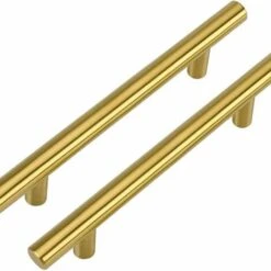 Meuble Cuisin Poignée Meuble Doré Poignee Porte Cuisine Poignée Tiroir Laiton Entraxe 96mm 10 Poignée FUIENKO