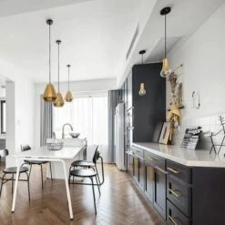 Meuble Cuisin Poignée Meuble Doré Poignee Porte Cuisine Poignée Tiroir Laiton Entraxe 96mm 10 Poignée FUIENKO -Fispool Magasin 64473018 4