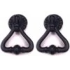 2x Anneau Pendant De Meuble Régence Ancien 50mm Bouton Armoire Tiroir, Fer Noir -Fispool Magasin 64505778 1