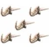 5x Crochet De Fixation En Laiton 19mm Finition Doré Or Idéal Meuble Ancien Rustique Impérial Régence Art Déco