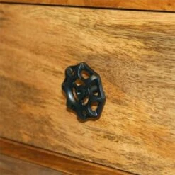 Bouton Poignée De Meuble Imitation Valve Noir Diamètre 50mm Armoire Industriel Atelier Loft -Fispool Magasin 64658917 3