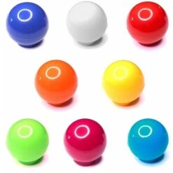 2x Bouton De Meuble Boule Diamètre 30mm Plastique Tiroir, Bleu -Fispool Magasin 64658937 3